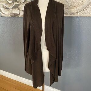 Lafayette 148 Linen knit open front waterfall